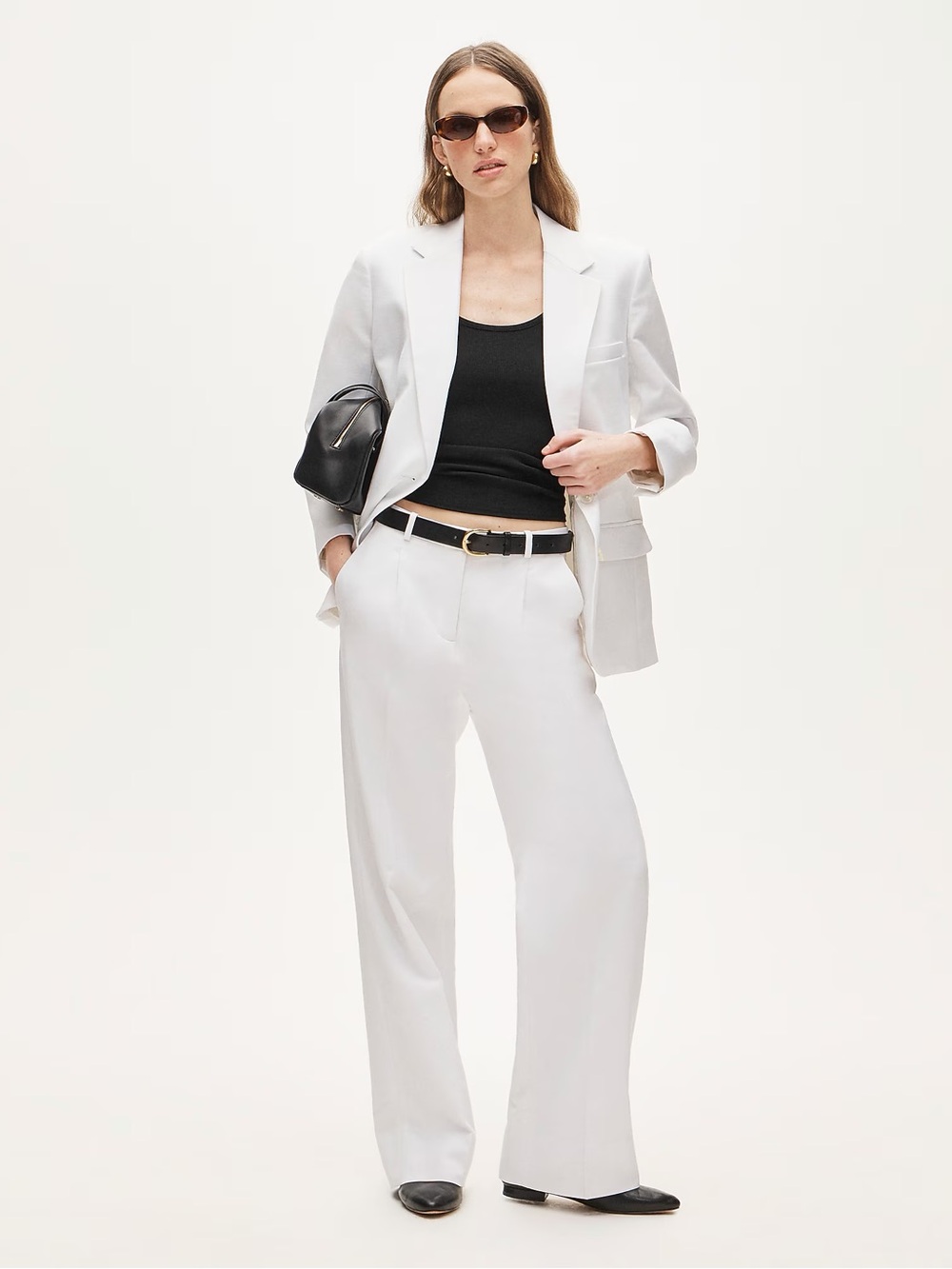 J Crew Essential wide-leg pant in Gramercy linen blend
